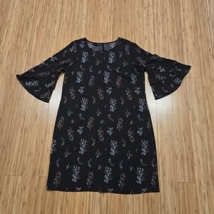 Attention Floral Bell Sleeve Dress